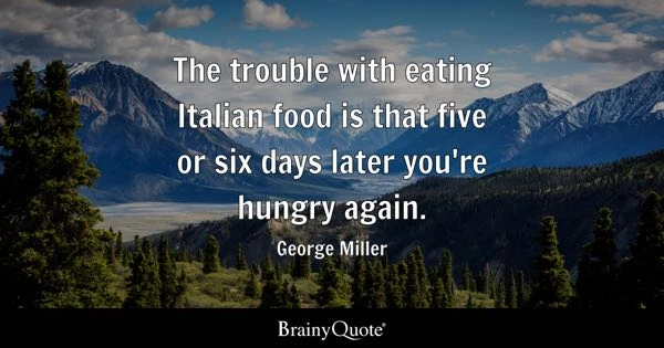 Das Italienische Sprichwort Über Essen Und Genuss